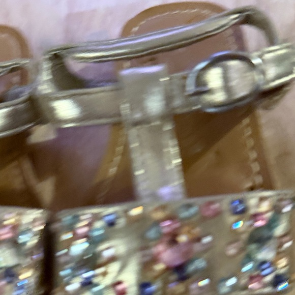 Converse Glittery Rainbow Sneakers & Sparkle Sandals Size 7 Set - Picture 9 of 14